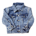 Hot Sell Neutral Simple-fit Children's Casual Denim Jacket Fashion Washed Jean Jacket For Kids