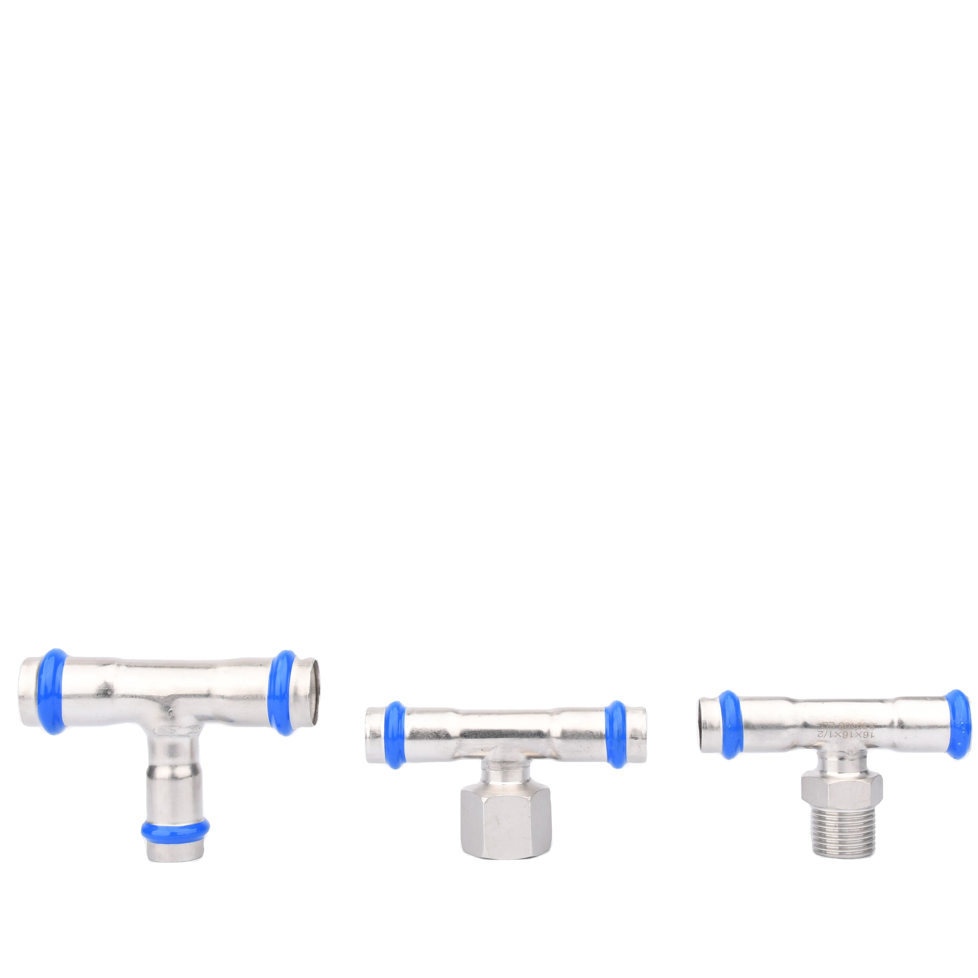 Stainless Steel Plumbing Tee Connector Ansi 304 316 Press Fittings