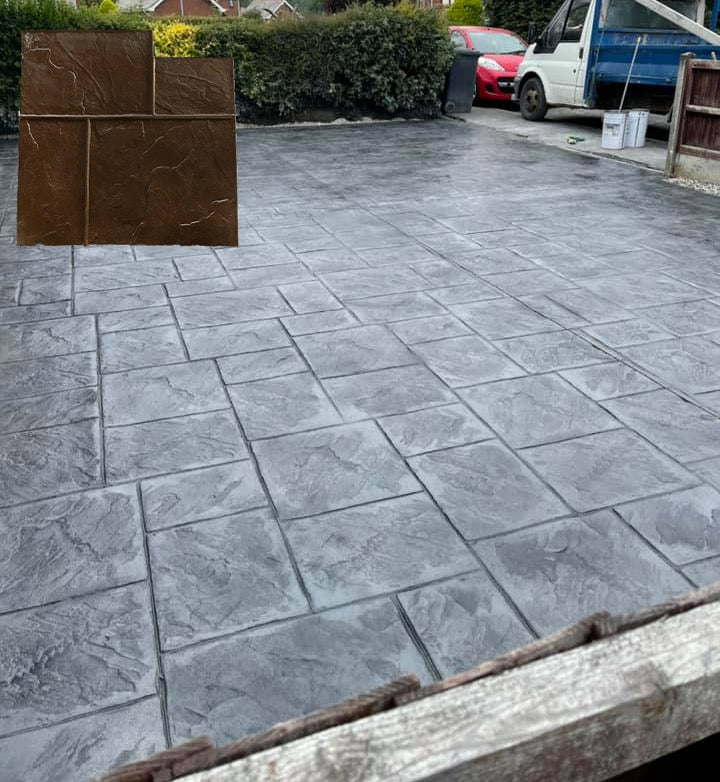 Flexible Imprint concrete stamps tool for stamped concrete overlay