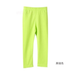 M1708 Fashion Candy Color Cropped trousers Girls Skinny Pants Soft Elastic Modal Cotton Kids Girl Leggings Pants