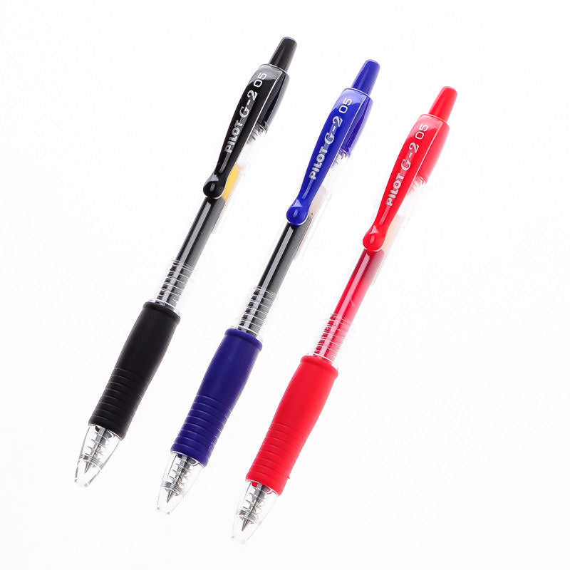 Hot selling Press Gel Pen G-2 Color Pen Student Gel Pen Red Blue Black  0.5/0.7mm  Large Capacity Ink Storage