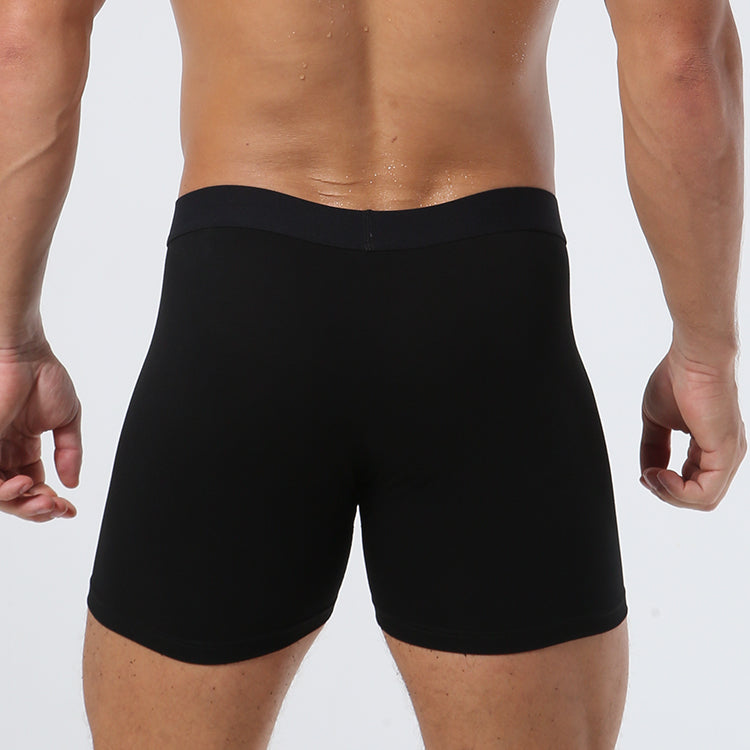 custom logo design service man boxer briefs soild underwear for men