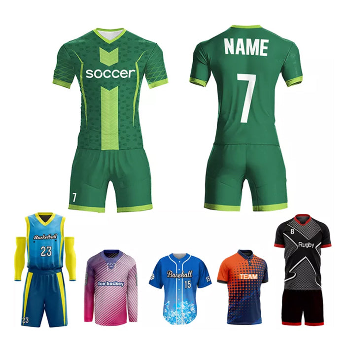 Free Design quick dry Sublimation custom printed soccer jersey football sportswear uniform teamwear printing soccer wear