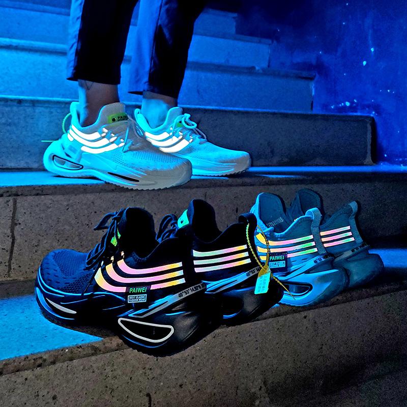 hot new lightweight platform sneakers men shoes blue fashion trend luminous comfortable walking casual mens gym shoes