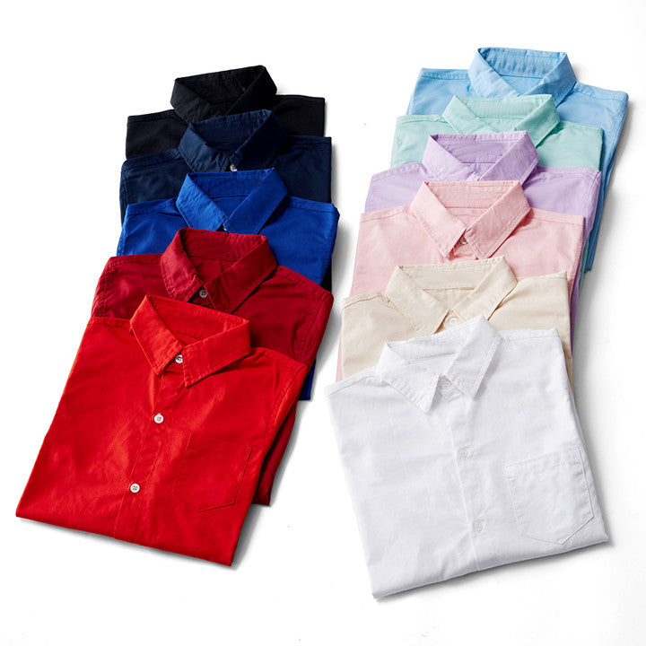 Custom Kids Formal Wedding Party White Button-Down Shirts Cotton Long Sleeve Dress School Uniform Shirt For Boys