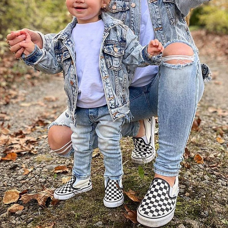 Hot Selling Acid Wash Denim Jeans For Kids Cotton Soft Stretch Blue Denim Kid's Jeans