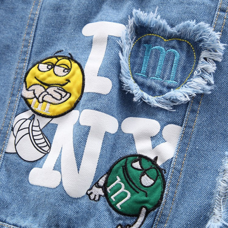 Hot-Sale Kids Cartoon Outerwear Coats Baby Boys Autumn Clothes Denim Kids Denim Jacket For Kids Spot In Bulk