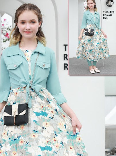 Summer fashion high quality dresses for baby girl kids clothing