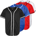 Blank Plain Hip Hop Hipster Baseball Jersey Button Down Shirts Sports Uniforms Women Men Jersey