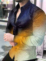 custom silk slim men tee dress shirts casual clothes long sleeve printing shirts for mens fashion shirts