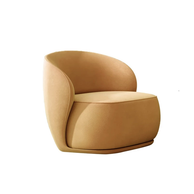 Modern Nordic Light Luxury Style Hotel Furniture Bedroom Living Room Hall Upholstered Leisure Sofa Armrest Chair With Metal Base
