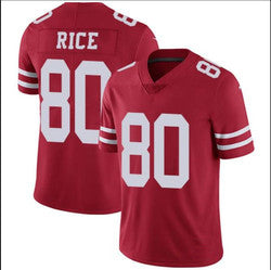 Embroidery American Football Jerseys Custom San Francisco 17 Sanders 19 Samuel 80 Rice 85 George Kittle Stitched Sports Jersey