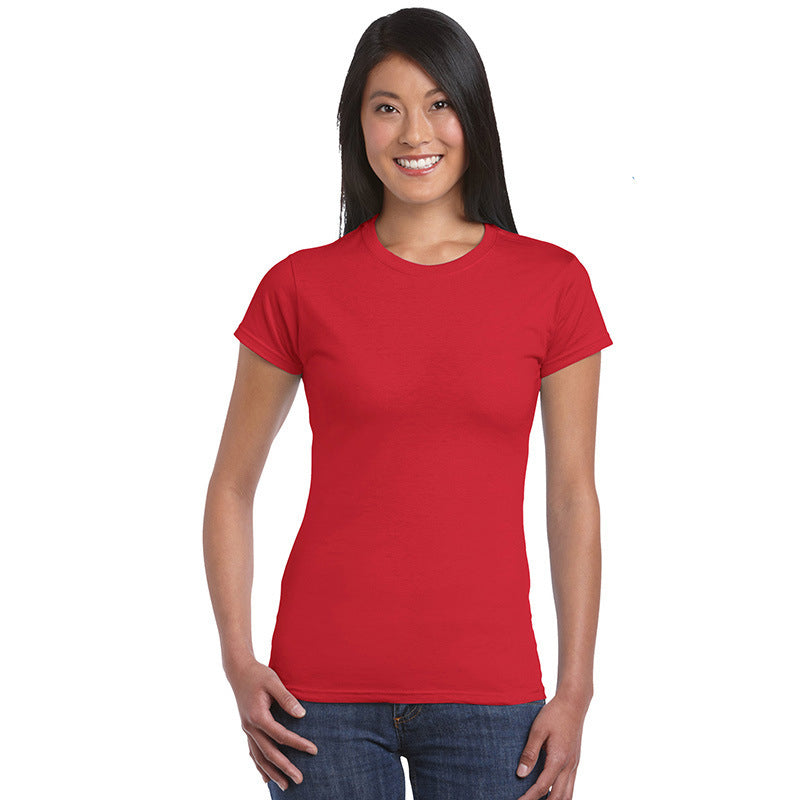 76000L women's t-shirts 180g  Round Neck Short Sleeve custom logo t shirt