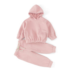 Wholesale Kids Boys 2 Piece Fleece Sweatshirt Girls Sweatsuit hoodies set Children Tracksuit Jogger Set