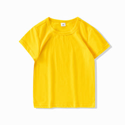 Multiple Colour Kids T shirts Plain O-Neck Tee Shirt Children Unisex Girl's and Boy's T-shirts