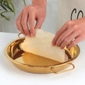 Restaurant Tableware Plate Dish Stainless Steel Serving Plates With Handles