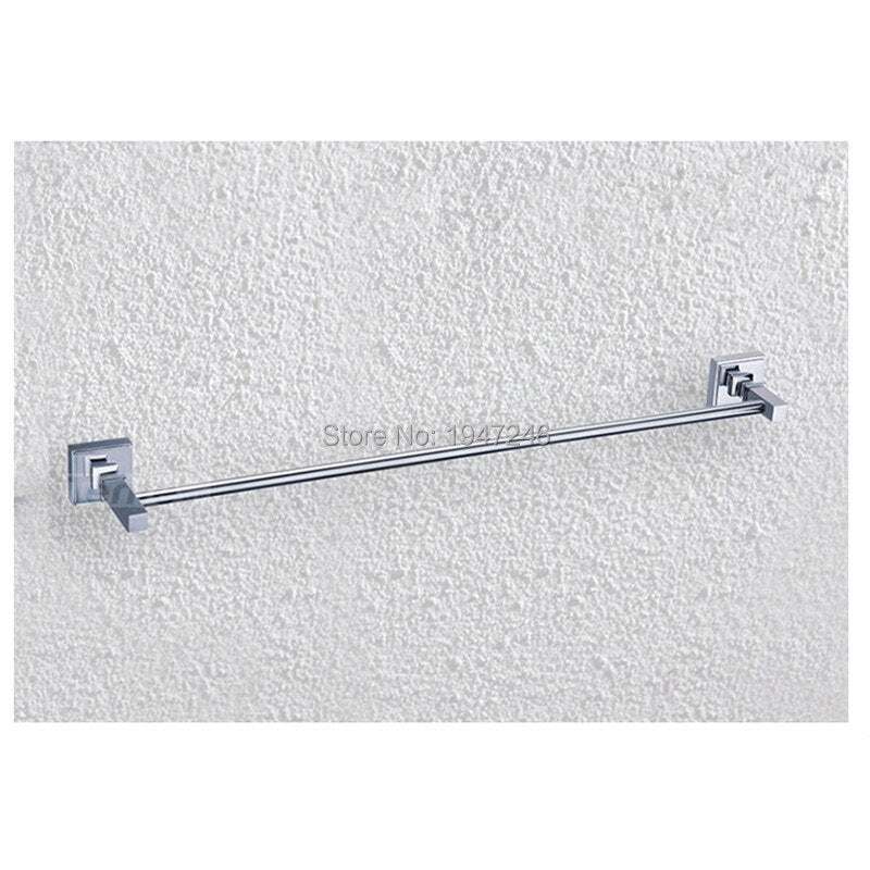 Includes Easy Modern Square Solid Stainless Steel Bathroom Towel Rack Holder Single Wall Mounted Towel Bars