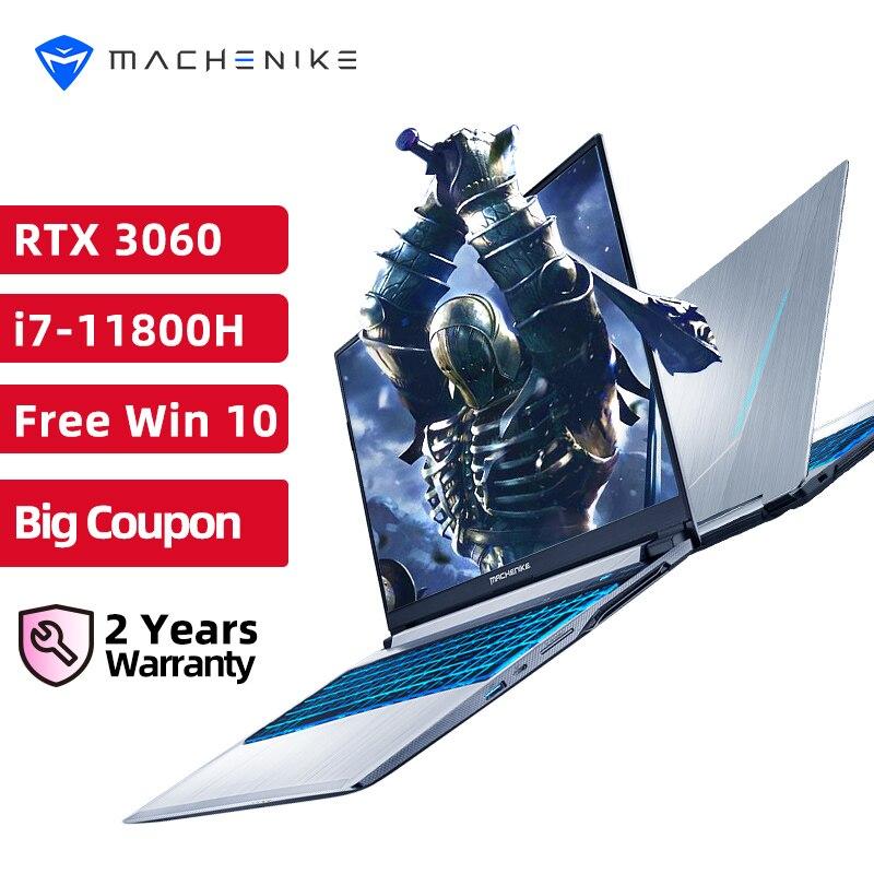 machenike t58 rtx3060 gaming laptop i7 11800h 16g 512g ssd 144hz 15 6 wifi 6 backlit keyboard notebook computer windows 10 laptops