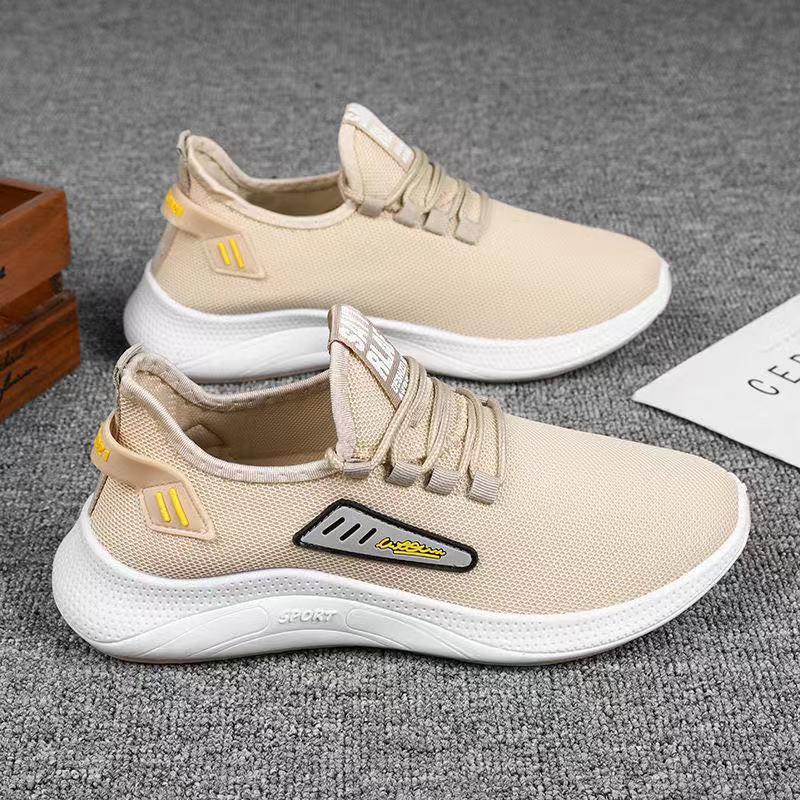 2021 cross border summer shoes mens sports shoes breathable flying weaving casual low help ins trend coconut shoes mens shoes