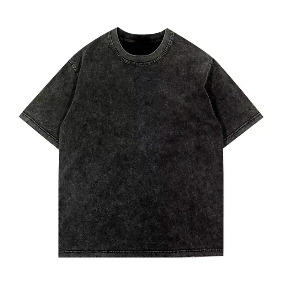 Clothing Manufacturers Custom Vintage Acid Wash T Shirt Streetwear Oversized Graphic Printed Tees Shirt Mens Washed T-shirts
