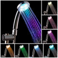 Shower Head LED Rainfall Shower Sprayer Automatically Color-Changing Temperature Sensor Water Saving Showerhead for Bathroom