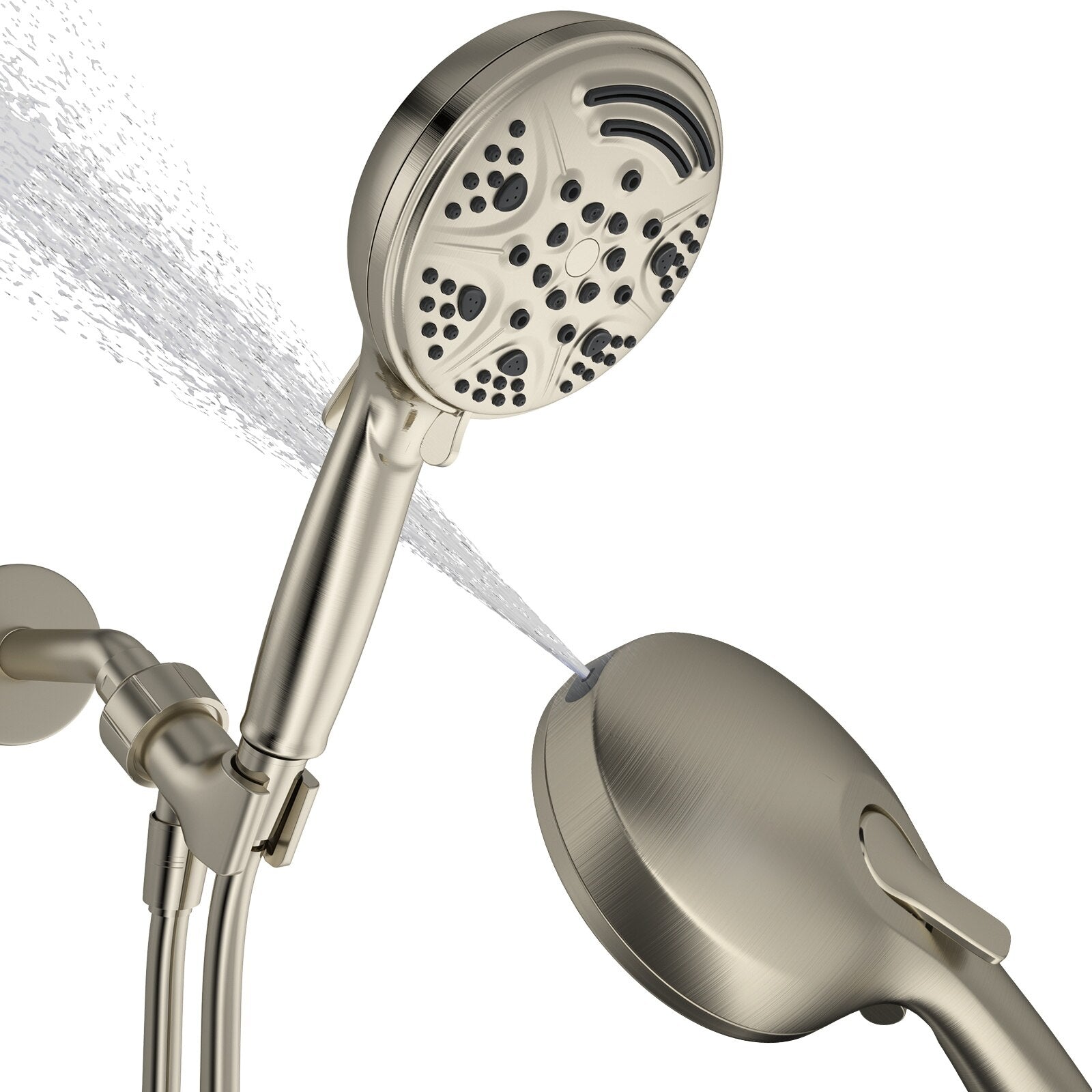 Shower Head with Handheld,8-9 Function Settings High Pressure Shower Heads,59" Stainless Hose and Adjustable Bracket