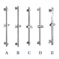 Shower Slide Bar Bathroom Height Adjustable Handheld Shower Head Holder SUS304 Stainless Steel Brushed Round Square Lifting Rod