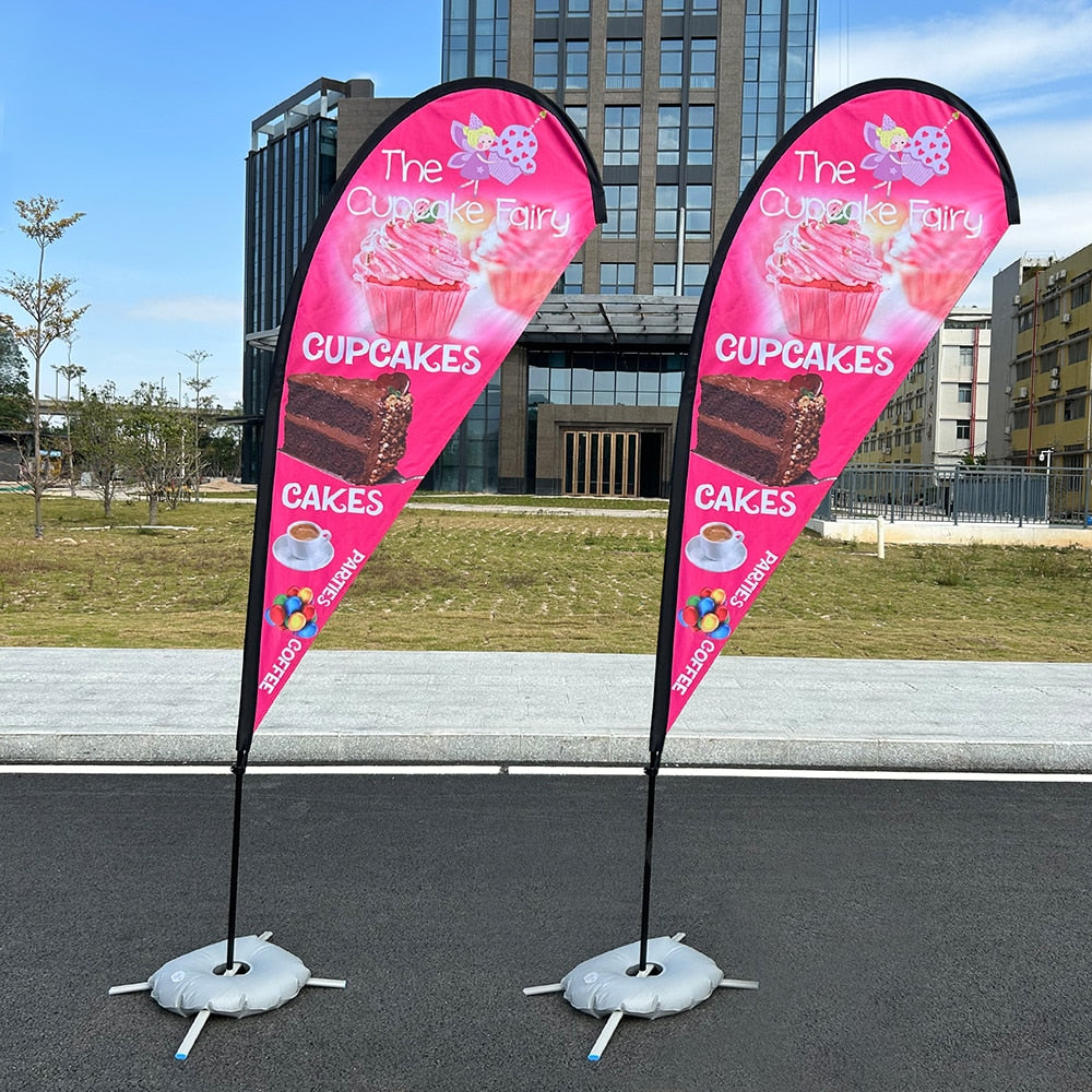 Teardrop Flags Flagpole Graphic Custom Banner Outdoor Beach Advertising Personalized Celebration Decoration Free Design