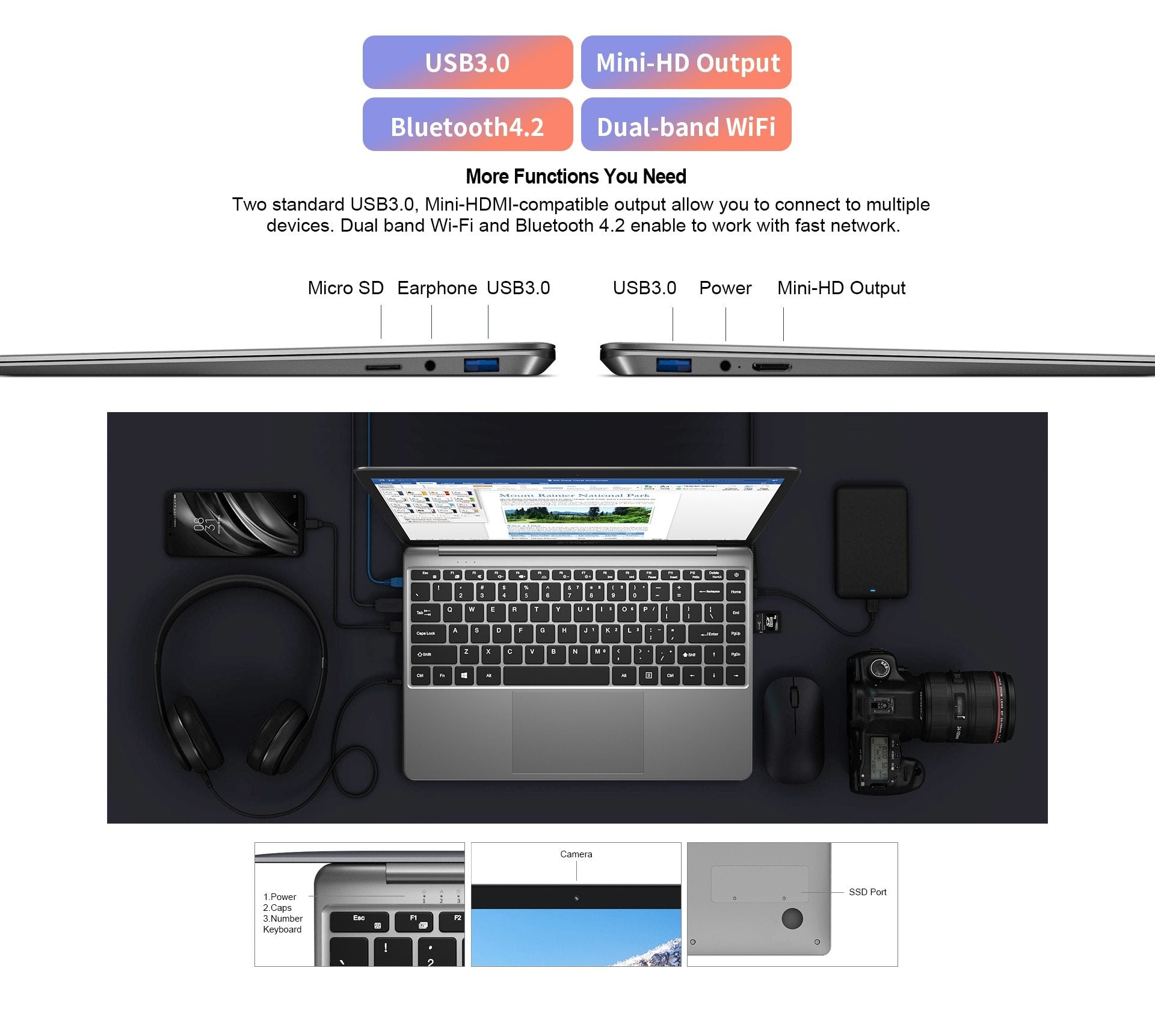 teclast f15 plus 2 15 6 inch 1920x1080 laptop windows 10 8gb ram 256gb ssd intel gemini lake refresh 1 65kg mini hdmi notebook laptops