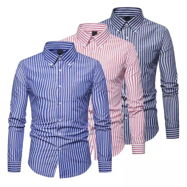 Men Casual Dress Shirts Cotton Oxford Slim Fit Pakistan