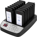 VEVOR Wireless Restaurant Buzzer Pager 16 Coasters Paging Guest Calling Queuing System for Coffee Dessert Burger Shop Food Truck