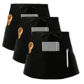 Waist Apron Black Waiter Waitress Aprons with 3 Pockets Bistro Restaurant Gardening Half Apron for Men and Women Black