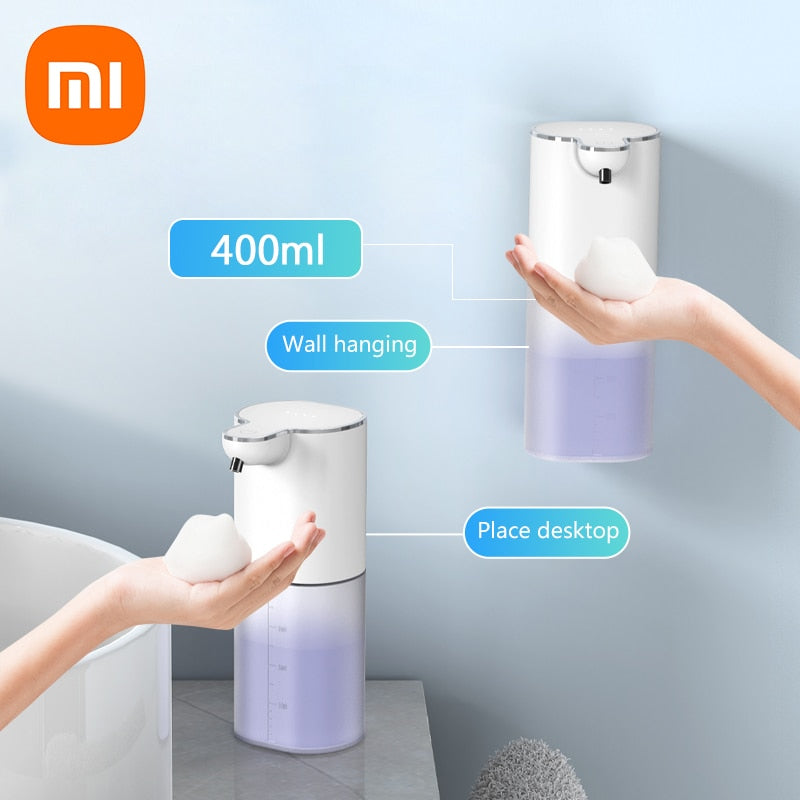 Xiaomi Automatic Foam Soap Dispensers 400ml Bathroom Smart Washing Hand Machine With USB Charging 2 In 1 Desktop &amp; Wall Hanging