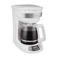 ZAOXI Programmable 12 Cup Coffee Maker, White, Stainless Accents, 46294 Kitchen Appliances