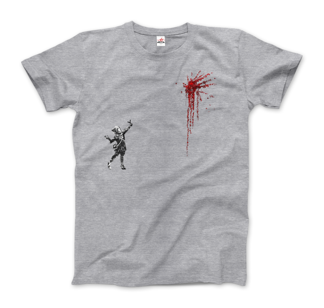 banksy valentines day mural reproduction t shirt