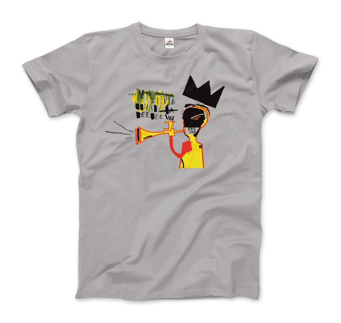 jean michel basquiat trumpet 1984 artwork t shirt art o rama
