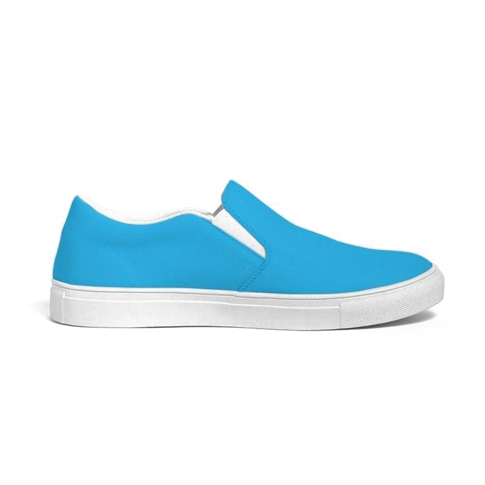 womens casual sneakers vibrant blue low top slip on canvas sports shoes