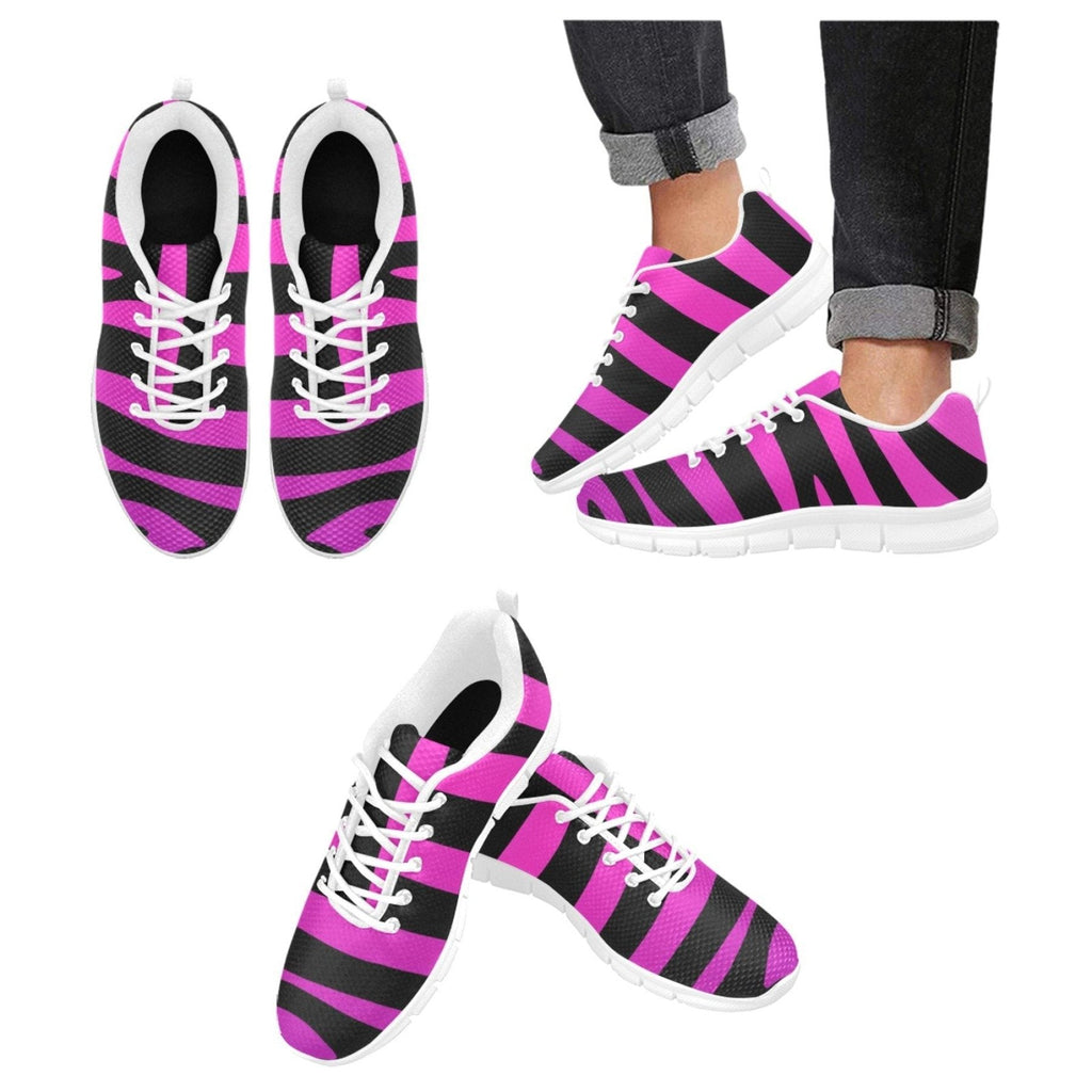 womens sneakers black strip and purple white bottom running shoes