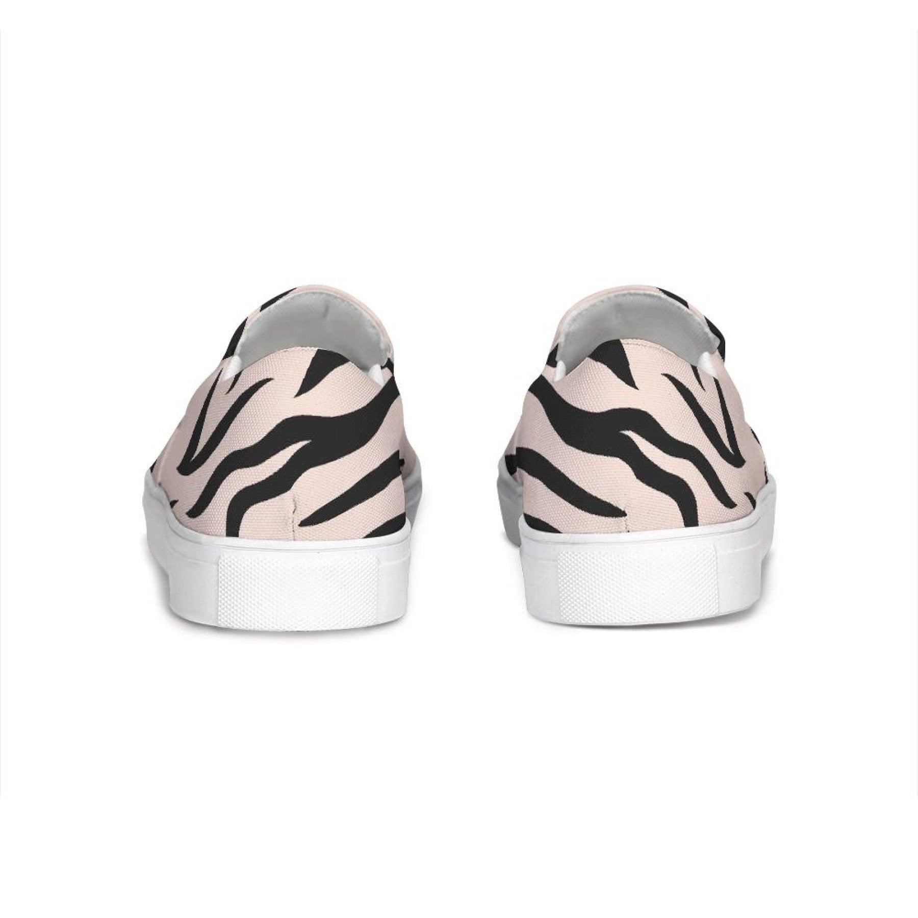 womens sneakers pink black zebra print slip on athletic shoes